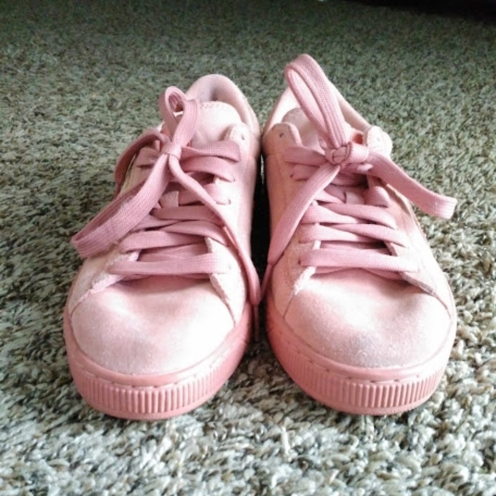 Pink Puma Canvas Sneakers